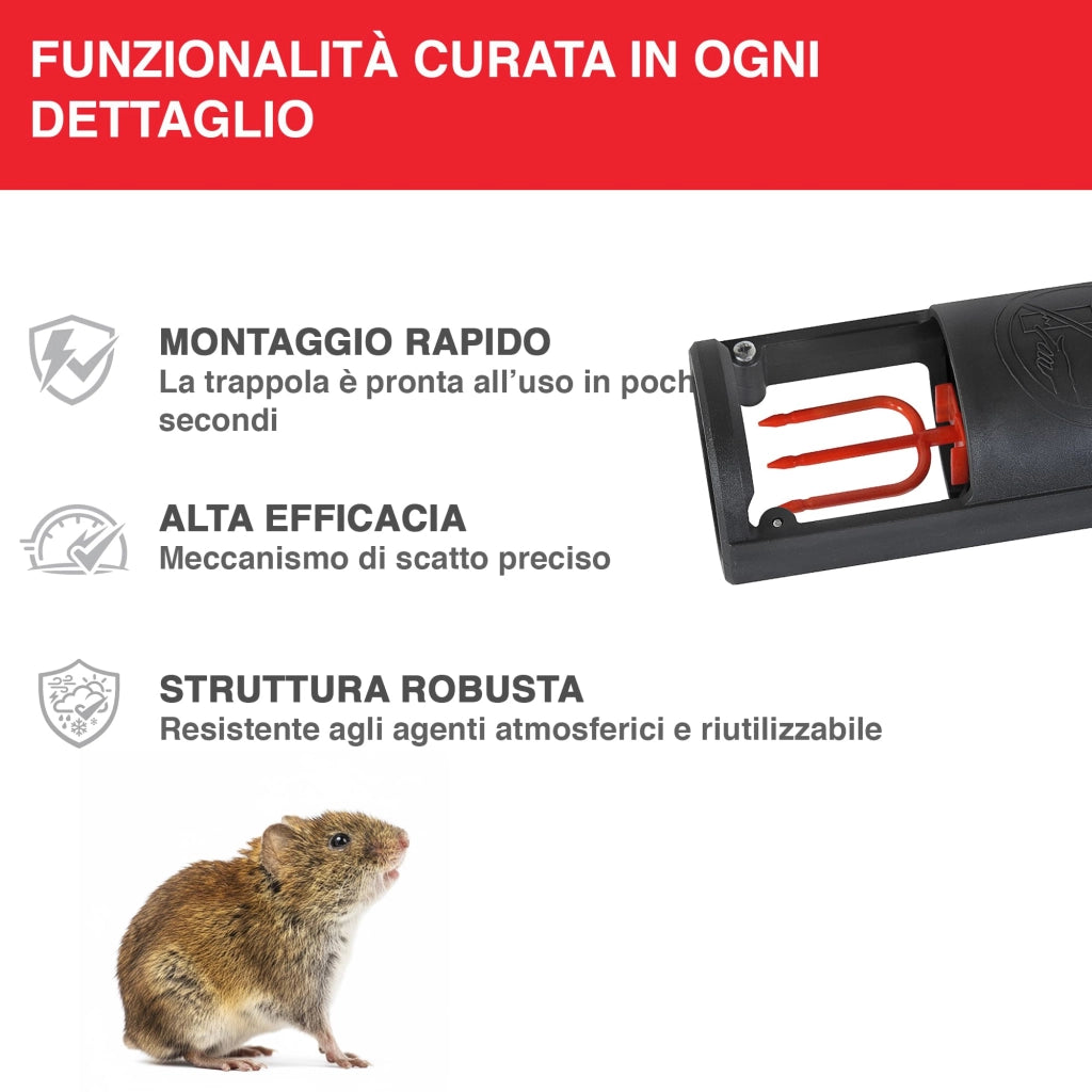 Trappola Topi Talpe Supercat Swissinno Plastica