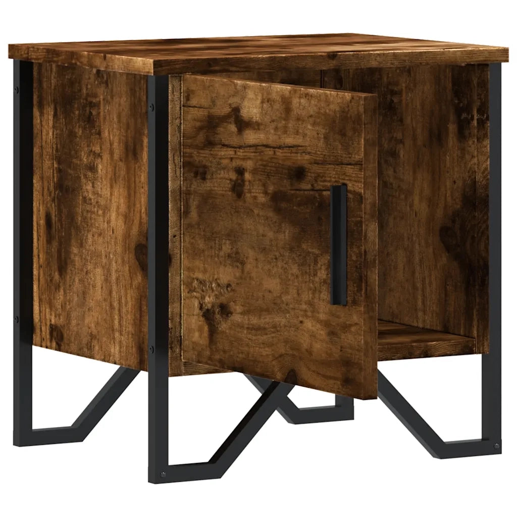 Comodini 2pz Rovere Fumo 40x30x40 cm in Truciolato 848519