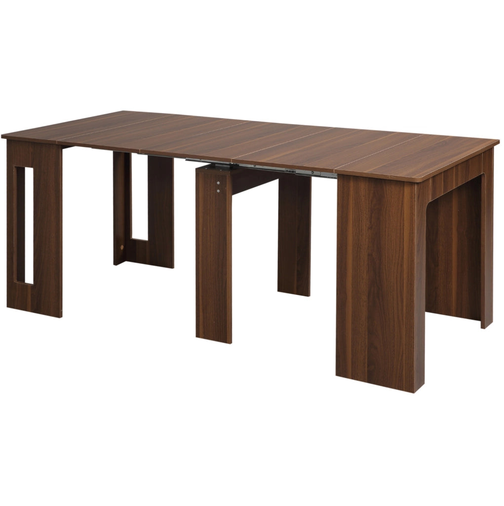 Tavolo da pranzo pieghevole estensibile marrone 180x85x75 cm