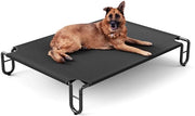 Letto per cani Grande letto per cani Esterno letto per cani con effetto raffreddante Letto per gatti Letto per animali Pulito Duraturo (Nero, L)