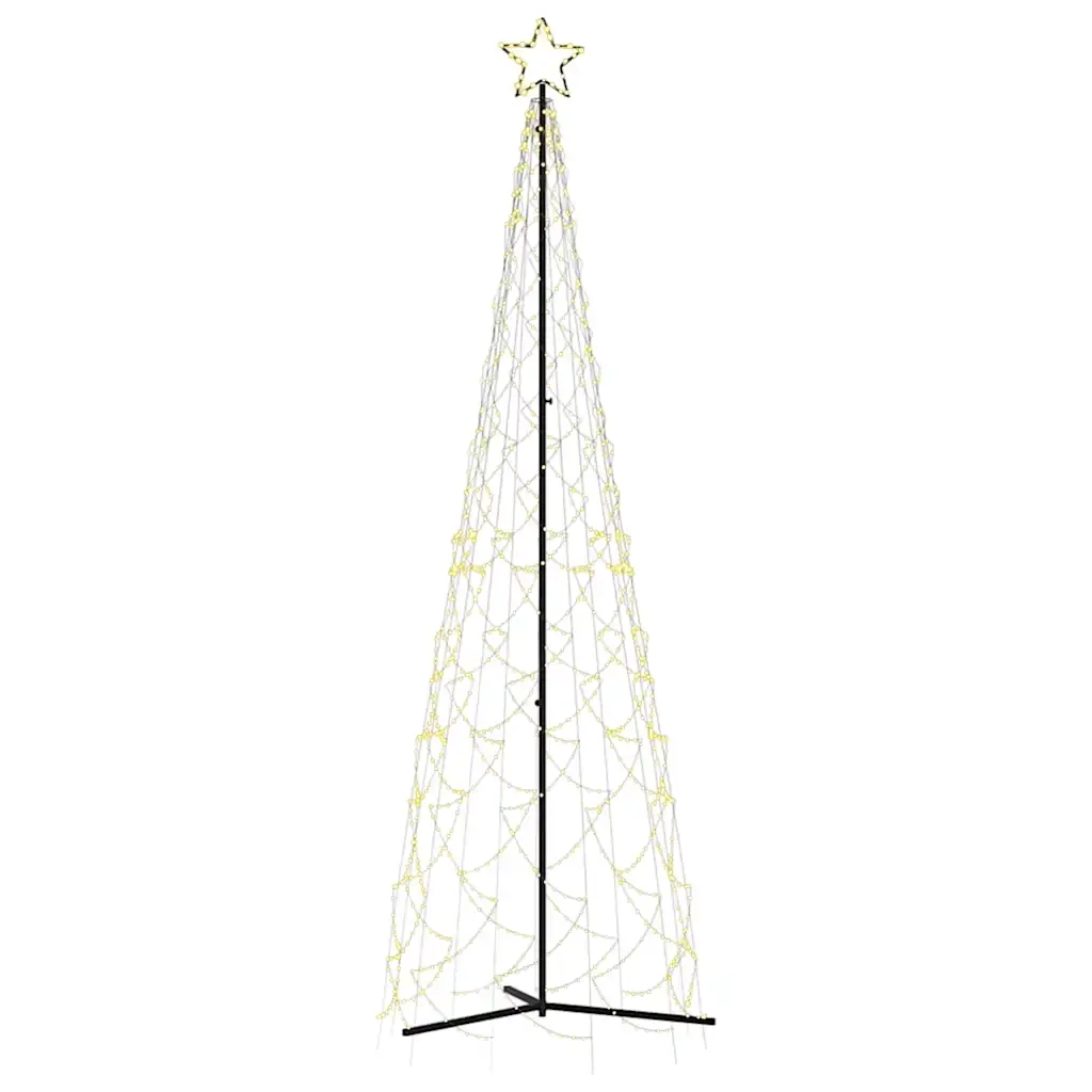 Albero di Natale a forma di cono luce Bianca Calda 500 LED 100x300 cm 343651