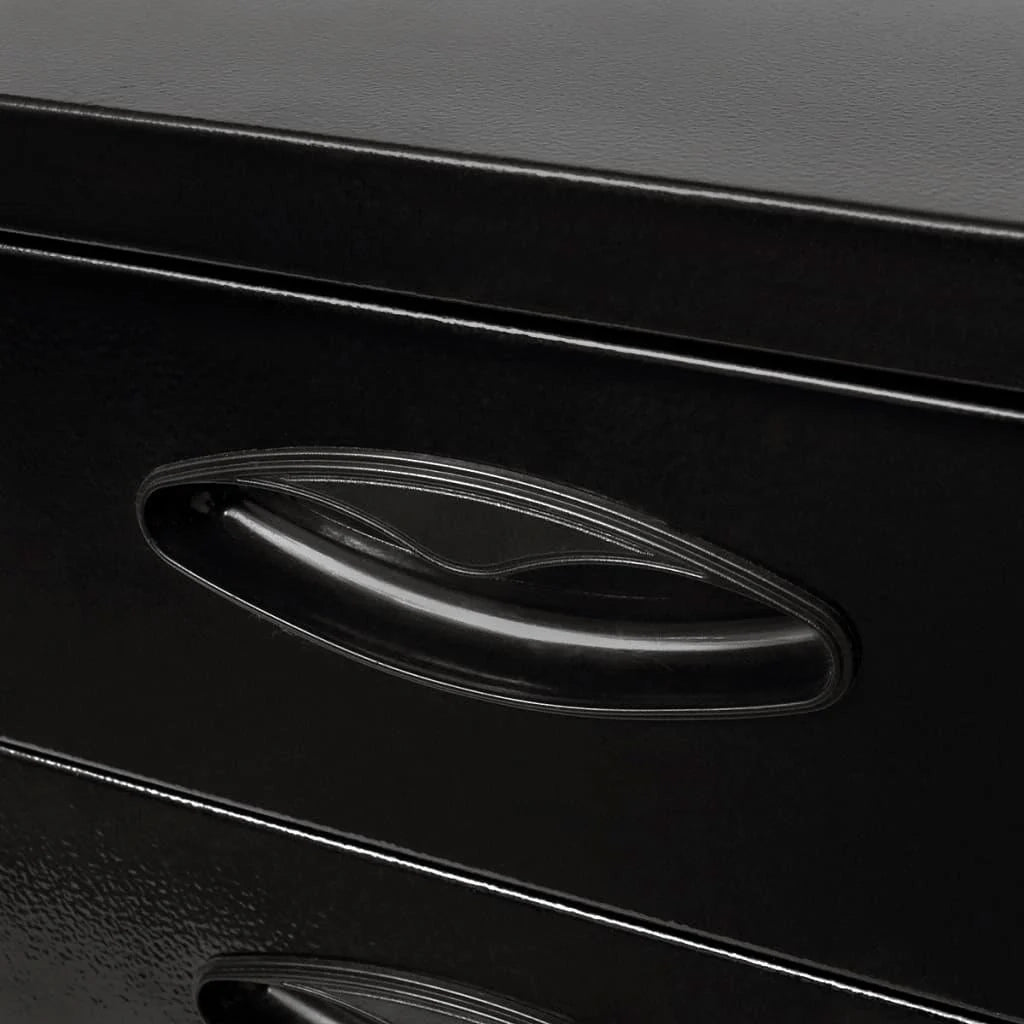 Cassettiera portautensili in metallo nero a 3 cassetti per utensili da officina 85 cm nero 02_0003239