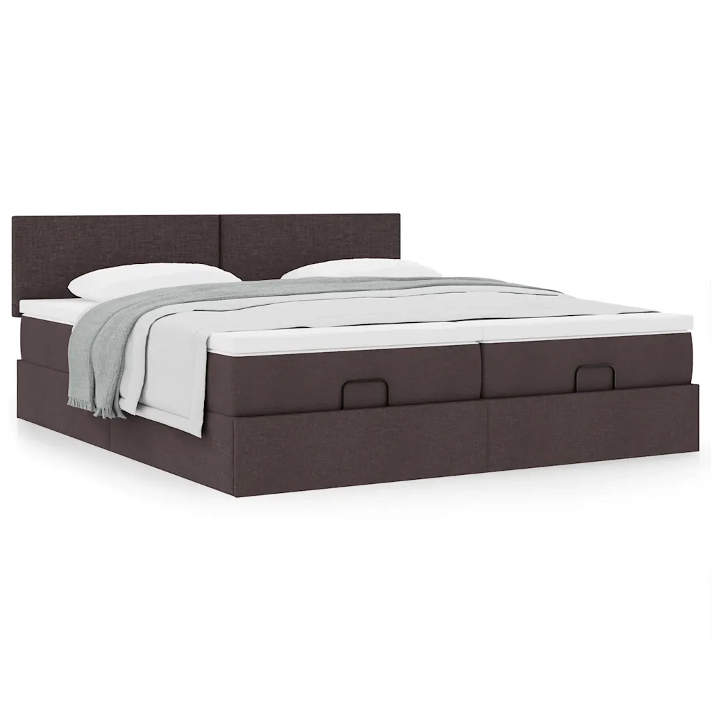 Struttura Letto Pouf con Materassi 180x200 cm in Tessuto 3311976