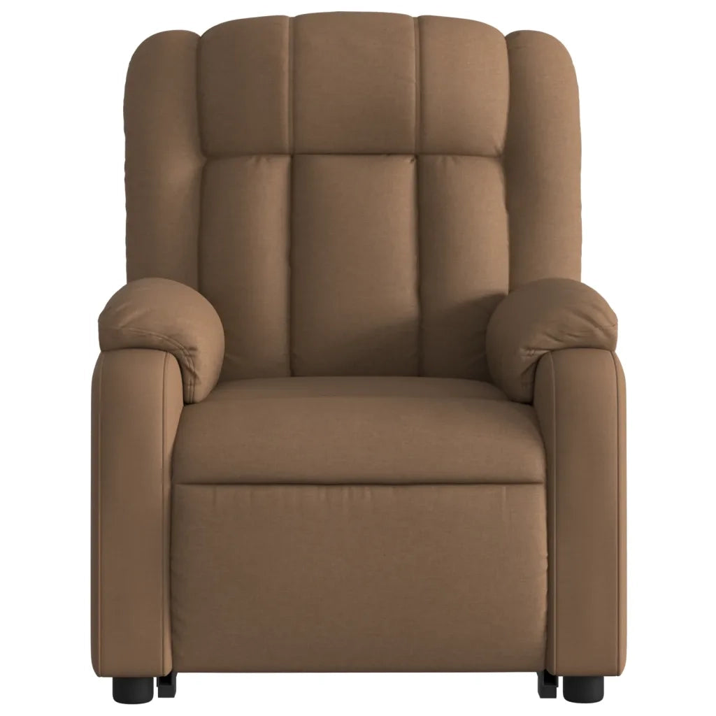 Poltrona Alzapersona Massaggiante Elettrica Marrone Tessuto 3205356