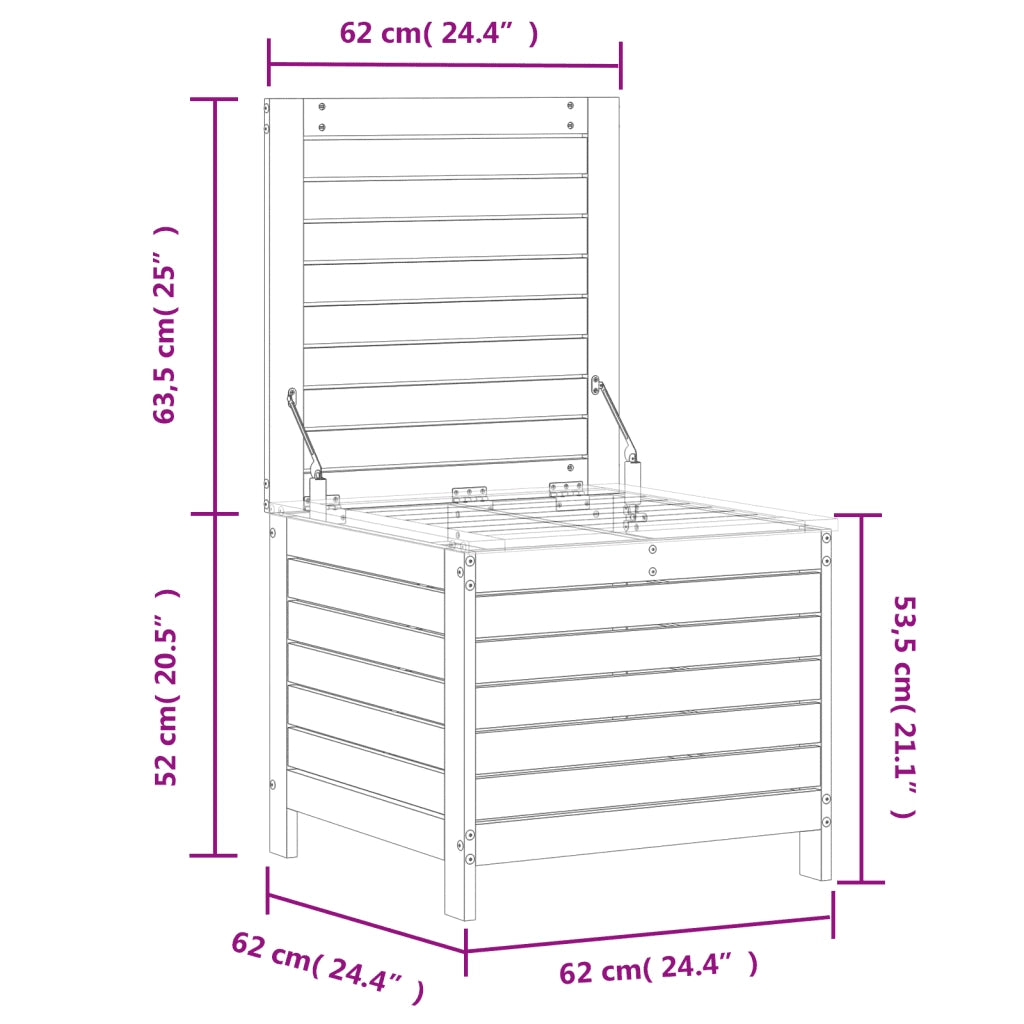 Sedia da giardino-Poggiapiedi Giardino Marrone Cera 62x63,5x53,5 cm Massello Pino