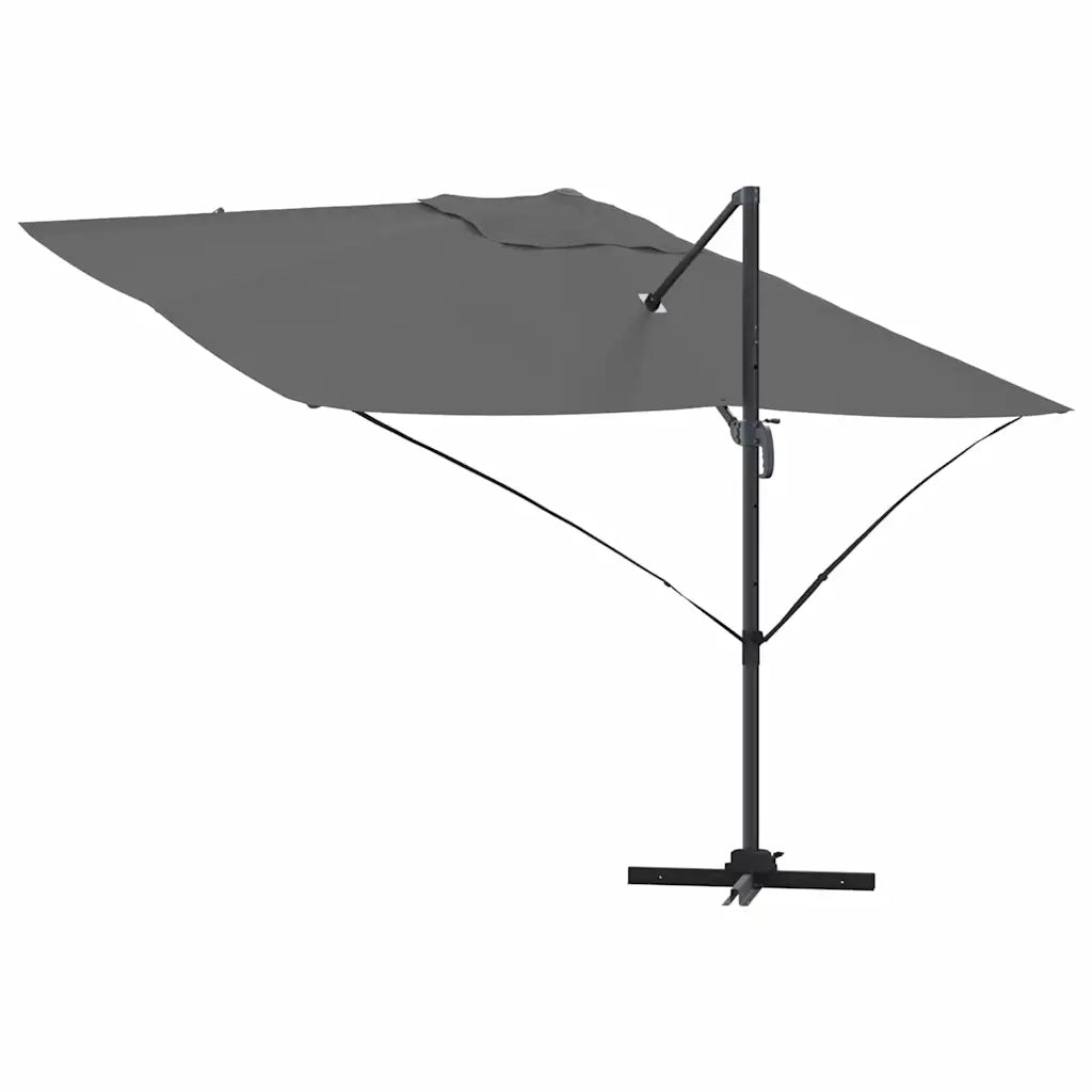 Ombrellone-Ombrello da giardino Antracite 351 x 250 x 260 cm Poliestere e Alluminio