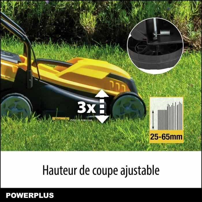 Rasaerba elettrico - POWERPLUS - POWEG62203 - 1000 W - 320 mm  - Con raccolta e scarico posteriore