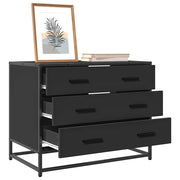 Cassettiera Nera 70x41x56 cm in Legno Multistrato 849074