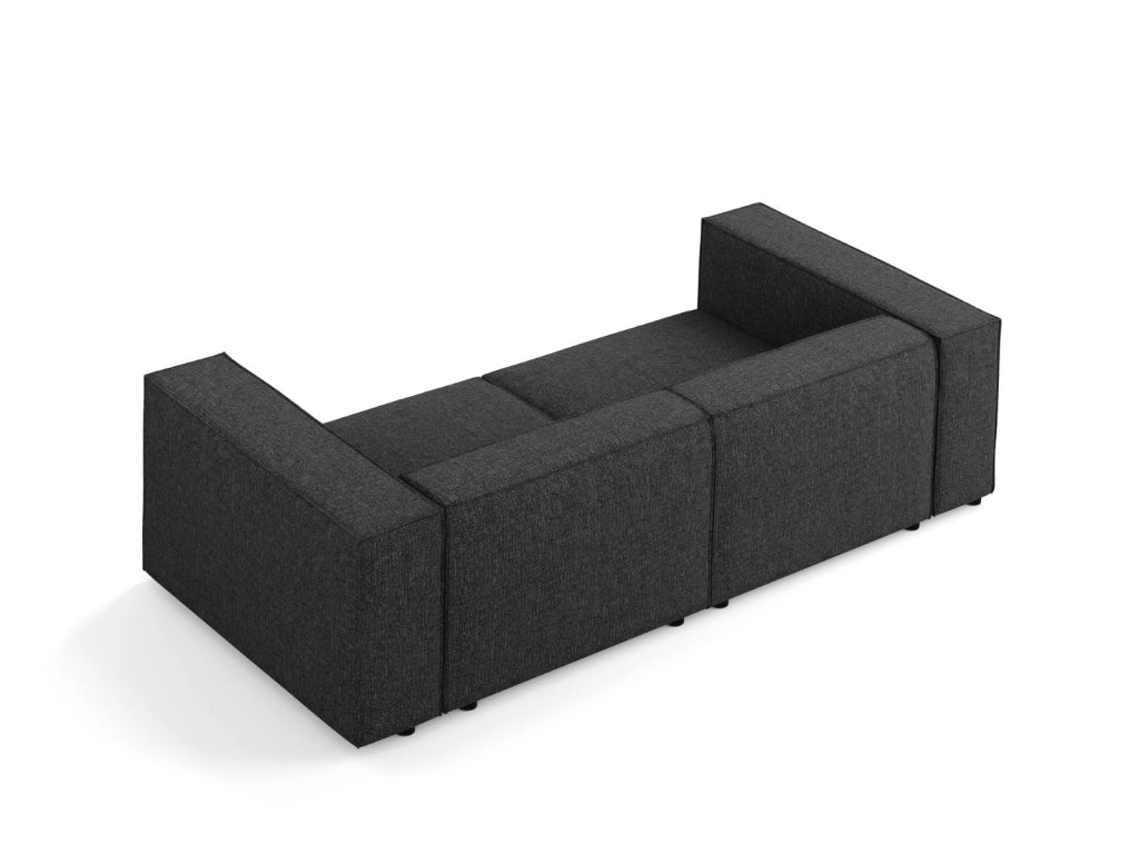 Cosmopolitan Design - Divano "Arendal" 3 posti in ciniglia nero 