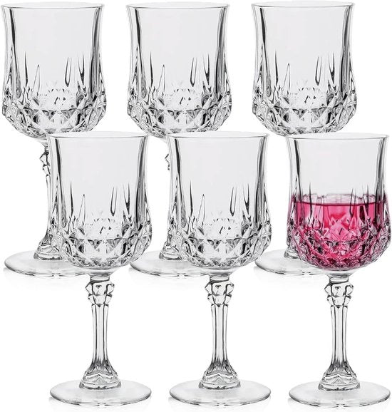 Gli Otri di Cocktail in Vetro con Acciaio - 6 Pezzi, 60 ml, Bicchieri di Grappa Eleganti per Cocktail e Liquori