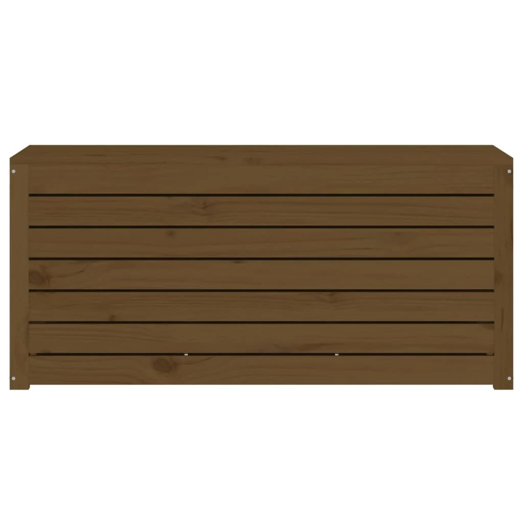 Baule da giardino 101 x 50,5 x 46,5 cm in legno di pino massello color miele 02_0012993