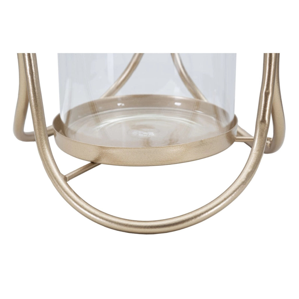 Portacandela VKH349, Marrone, Metallo, 16x16x21,5 cm