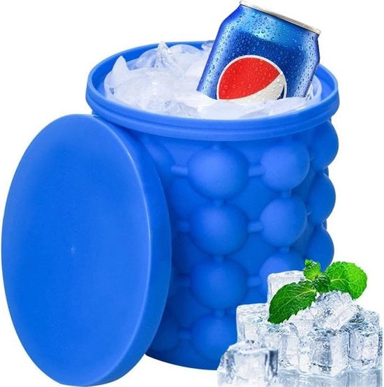 Scatola per Cubetti di Ghiaccio in Silicone - Libera da BPA - Con Copertura - Per Bevande - Whisky Vino Cocktail - Resistente al Lavastoviglie - Facile da Rimuovere