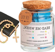 Decorazioni per la casa con citazioni bibliche in vetro.