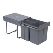 Cestino Raccolta Differenziata 40L ¨C zephmum ¨C Grigio 48x34.2x41.8 cm