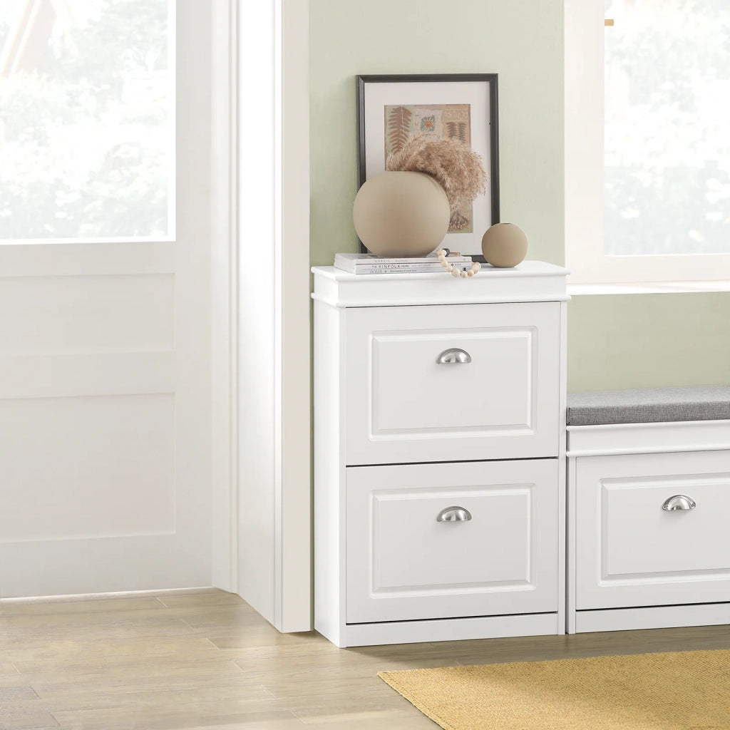 Scarpiera Salvaspazio Slim Portascarpe Salvaspazio Regolabili 54x24x83cm Bianco FSR78-W