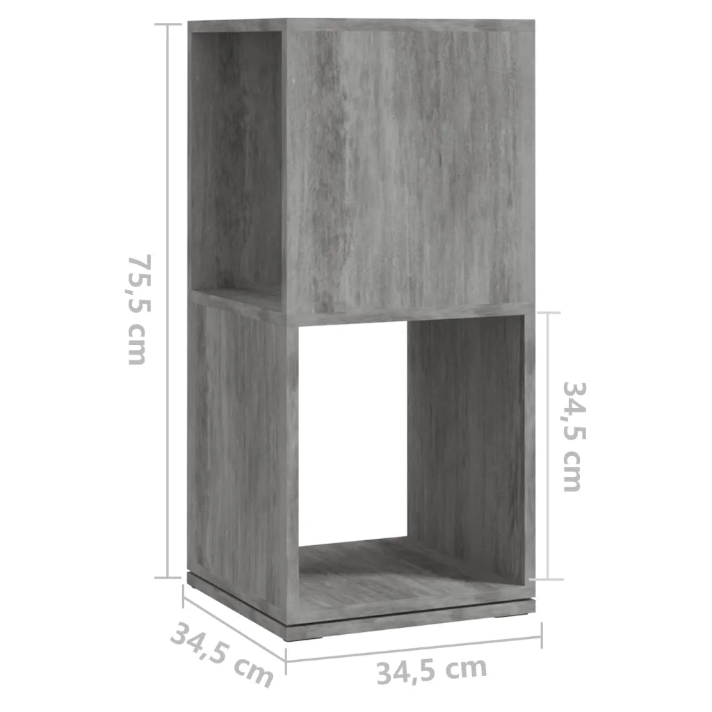Armadietto Girevole Grigio Cemento 34,5x34,5x75,5cm Truciolato CFW3255835