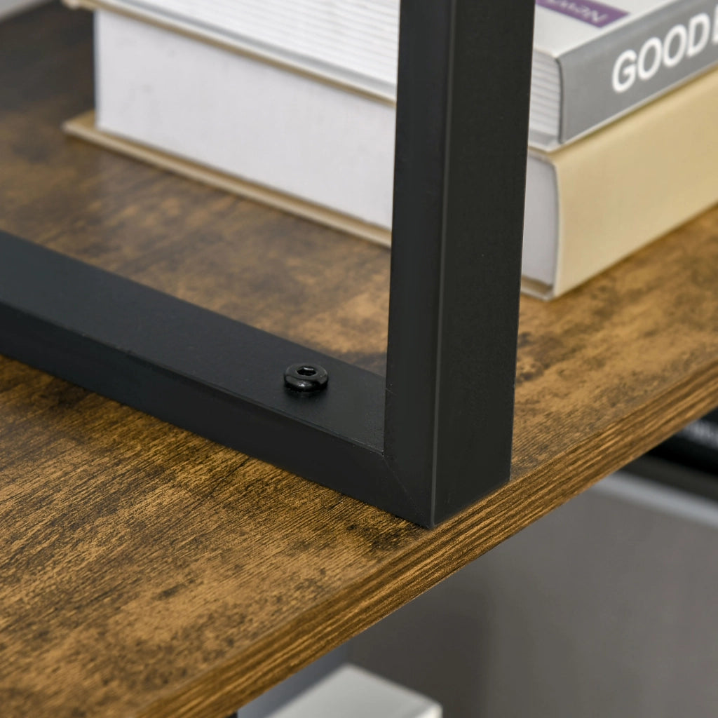 EasyComfort Libreria Antiribaltamento Stile Industriale, Scaffale Vintage con 5 Ripiani in Truciolato, 102x30x160cm