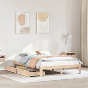vidaXL Giroletto con Cassetti 150x200 cm in Legno Massello di Pino