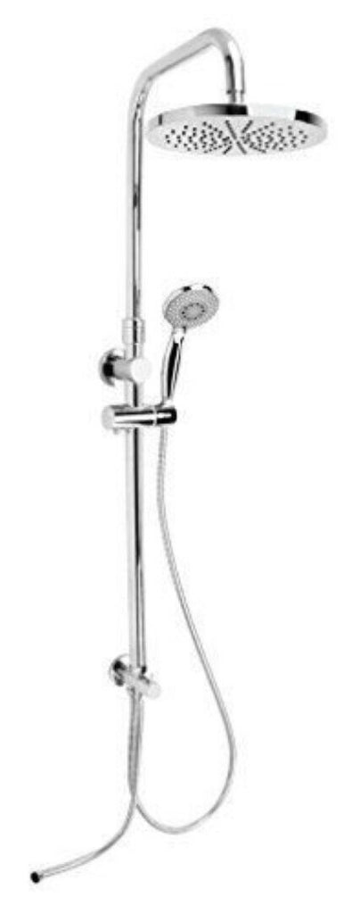 Colonna Doccia Parete Cromo Con Doccetta A 3 Getti Anticalcare - Idrobric