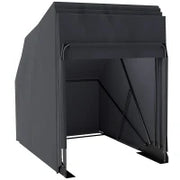 Riparo per moto esterno in tessuto Oxford, con 2 finestre, 345 x 135 x 191 cm, Nero