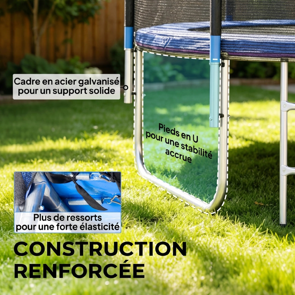 Trampolino da Giardino con Rete di Sicurezza ¨C zephmum ¨C ?180 cm