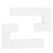 Mobile TV multimediale scaffale TV mobile TV credenza TV sala da pranzo soggiorno camera da letto a parete legno ingegnerizzato bianco 02_0028064