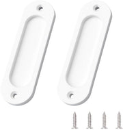 Maniglie per porta scorrevole a forma ovale - 2 pezzi - lega di alluminio - maniglie per porta a viti - viti di fissaggio - progettazione professionale - maniglie per manubrio
