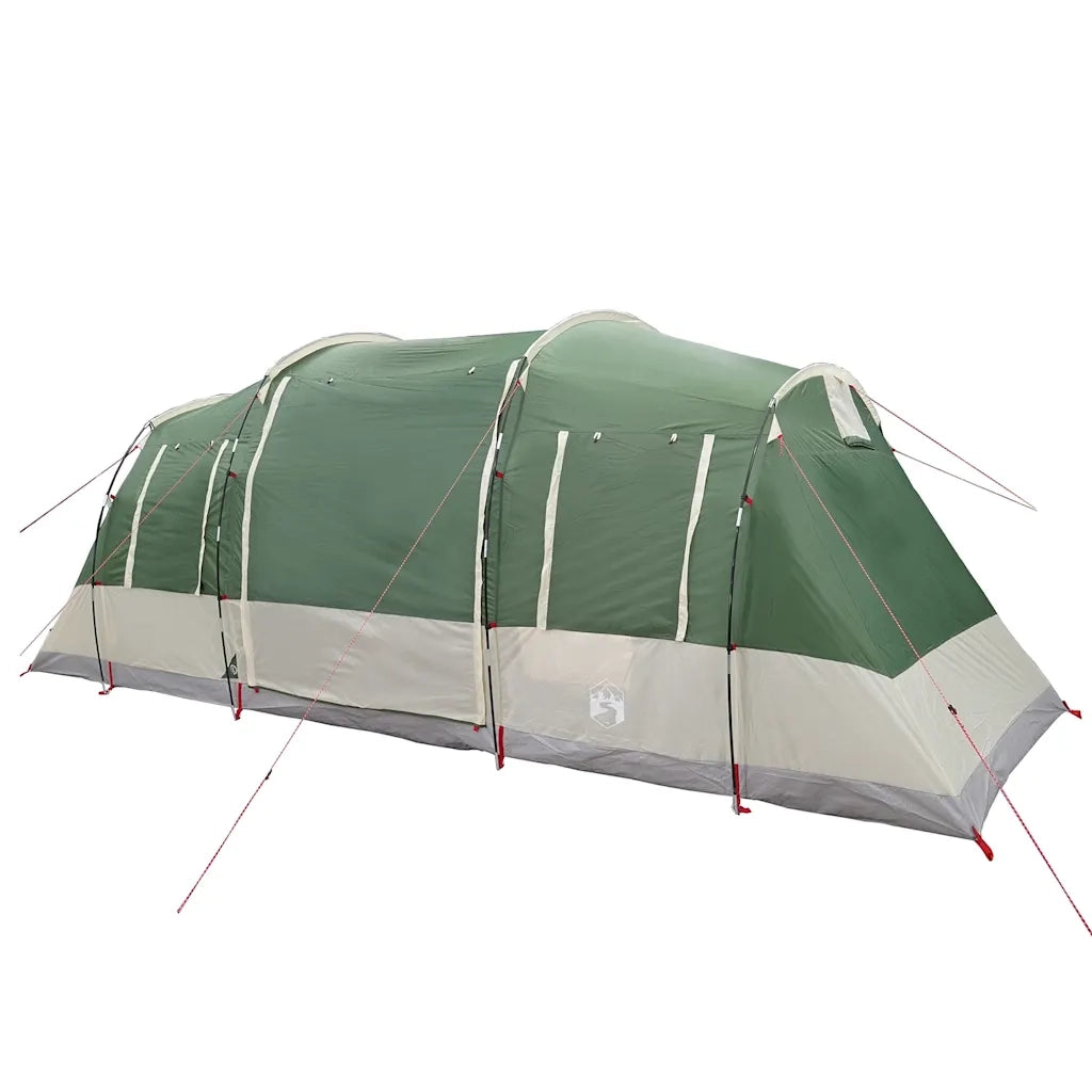 Tenda da Campeggio a Tunnel per 4 Persone-Tenda per Escursionismo Verde Impermeabile 640337