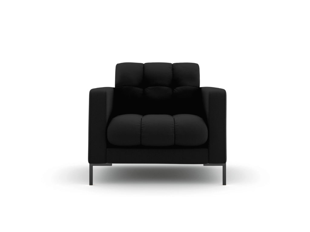 Cosmopolitan Design - Poltrona "Bali" in tessuto strutturato nero 