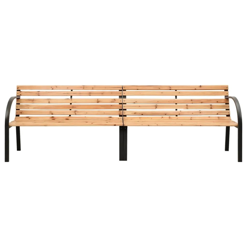 Panca da Giardino Doppia 225 cm in Legno Massello di Abete 319575