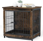 Banchetto per cani - 2in1 - Tavolo e banco - Tavolo per ingresso - Tavolo per soggiorno - Industriale - Marrone/Nero - Piccolo - 63x51x59cm