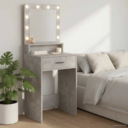 Tavolo da Trucco con cassetto Grigio cemento 50 x 41 x 135 cm 865094