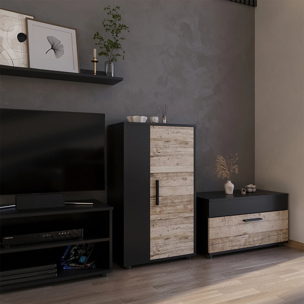 Vicco Cassettiera Rovere nero/sabbia 50.1 x 87.3 cm con 2 scomparti