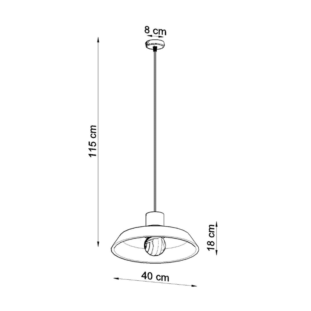 Lampada a sospensione in cemento TALMA E27 40 cm Pure Lume