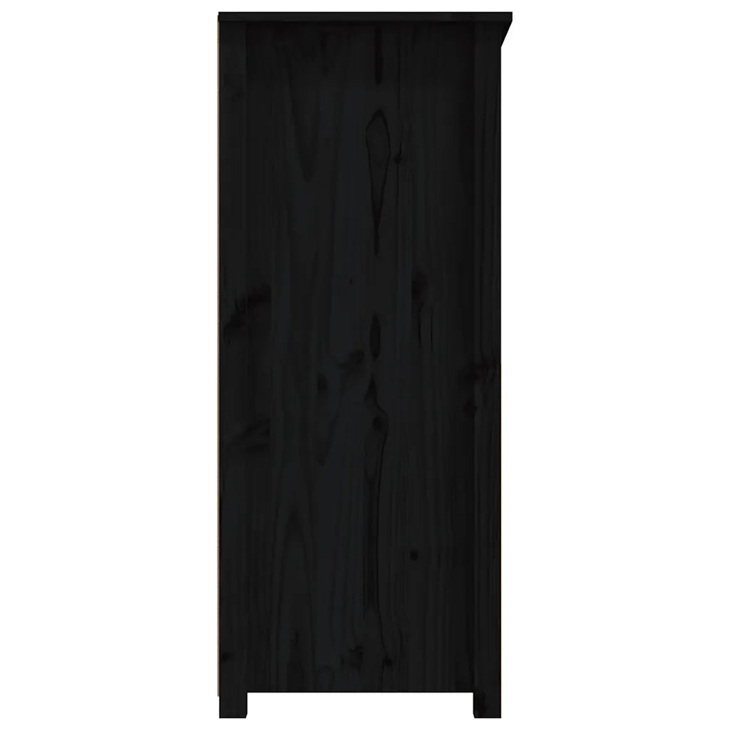 Credenza | Madia | Buffet da pranzo | Armadio da pranzo Nera 83x41,5x100 cm in Legno Massello di Pino