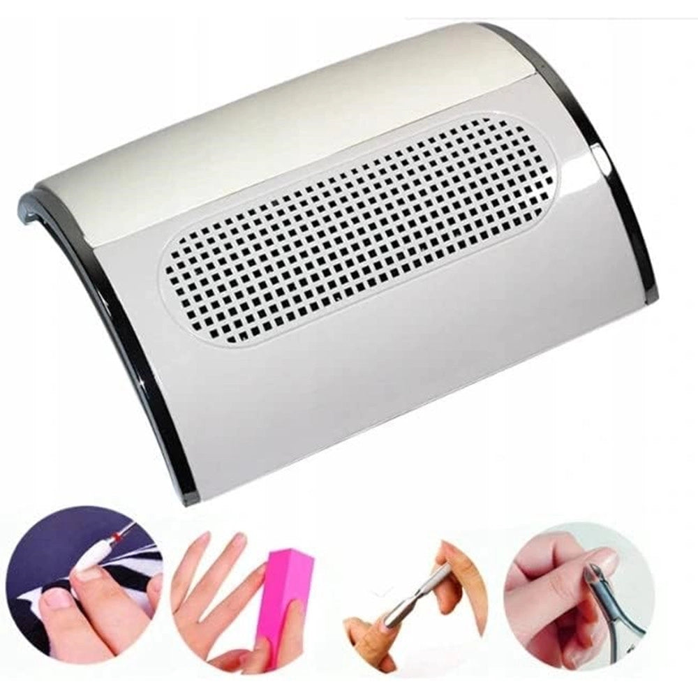 Trade Shop - Aspirapolvere Professionale Per Unghie 40 W Aspiratore Per Manicure Pedicure Bianco -