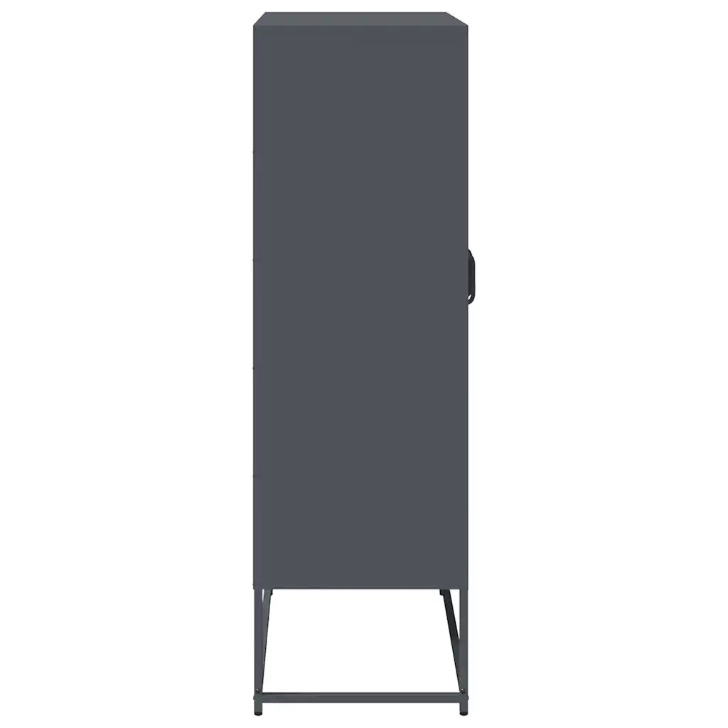 Credenza Antracite 68x39x123 cm Acciaio 853358