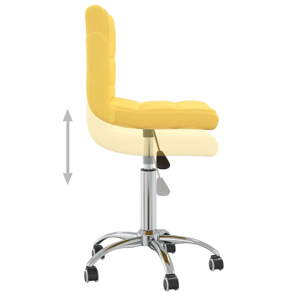 Sedia da Pranzo Girevole Giallo Senape in Tessuto cod mxl 23309
