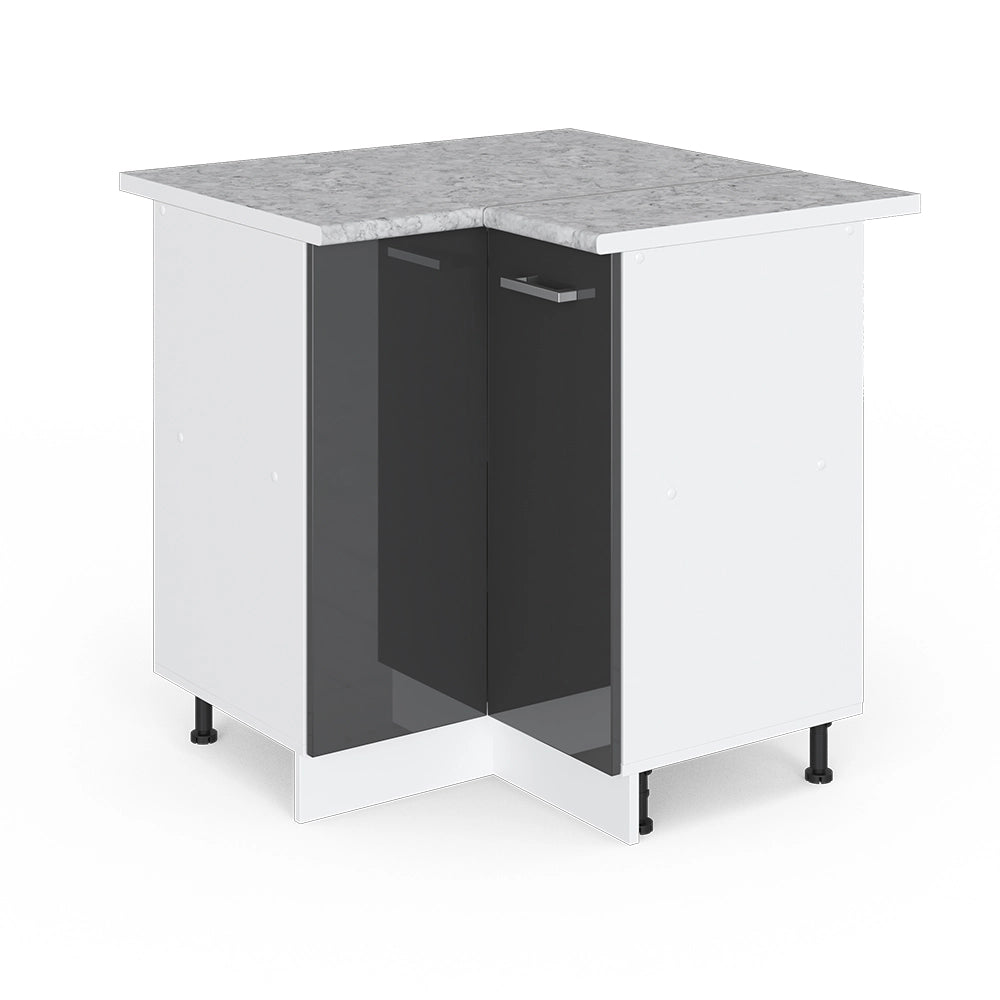 Vicco Mobile ad angolo cucina Antracite lucido 75.6 cm , PL Marmo