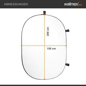 Fondale fotografico 150 x 200 cm Sfondo bianco con borsa da trasporto, con occhielli di fissaggio, per studio fotografico