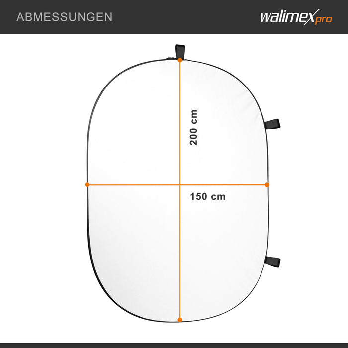 Fondale fotografico 150 x 200 cm Sfondo bianco con borsa da trasporto, con occhielli di fissaggio, per studio fotografico