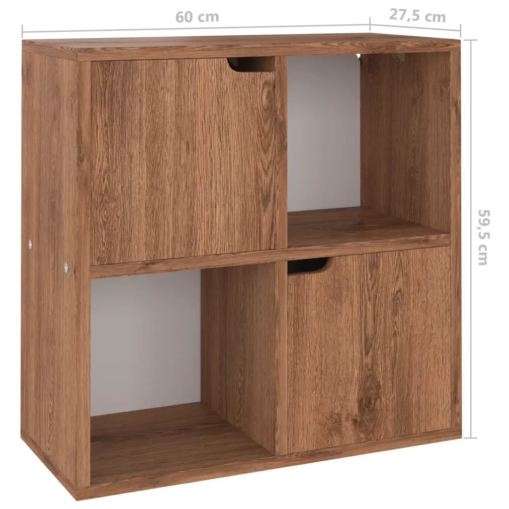 Libreria Rovere Marrone 60x27,5x59,5 cm in Truciolato cod mxl 9973