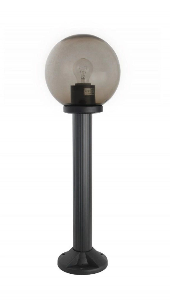 Lampada da giardino 70cm sfera 20cm nera E27 IP43 SU-MA