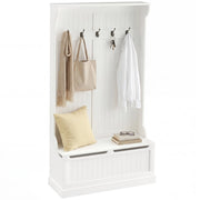 Panca appendiabiti con ripiano ¨C zephmum ¨C crema 96x34x180 cm