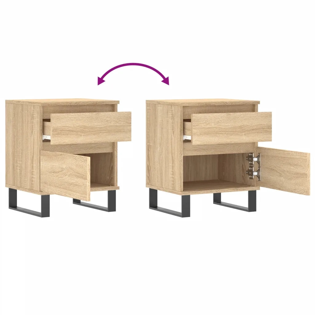 Comodino | Armadio da Notte | Mobiletto da notte Rovere Sonoma 40x35x50 cm in Legno Multistrato