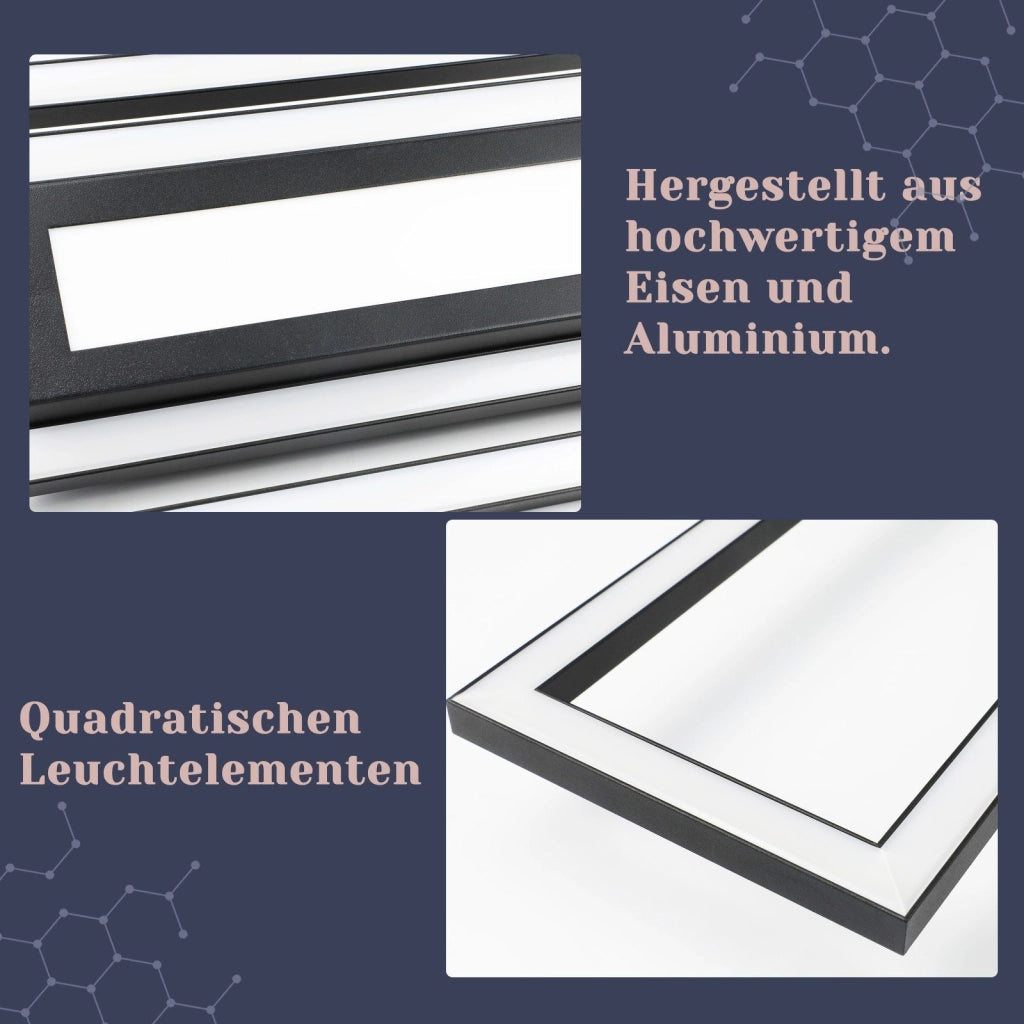 ZMH Lampada da soffitto plafoniera LED geometrica 50W dimmerabile telecomando