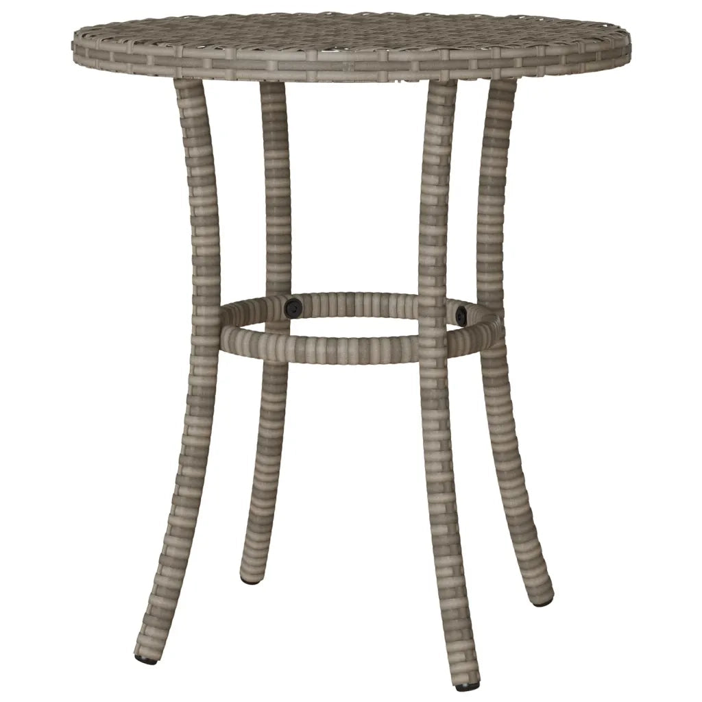 Set da Bistr¨° 3 pz | Set Salotto da Giardino con Cuscini Grigio in Polyrattan