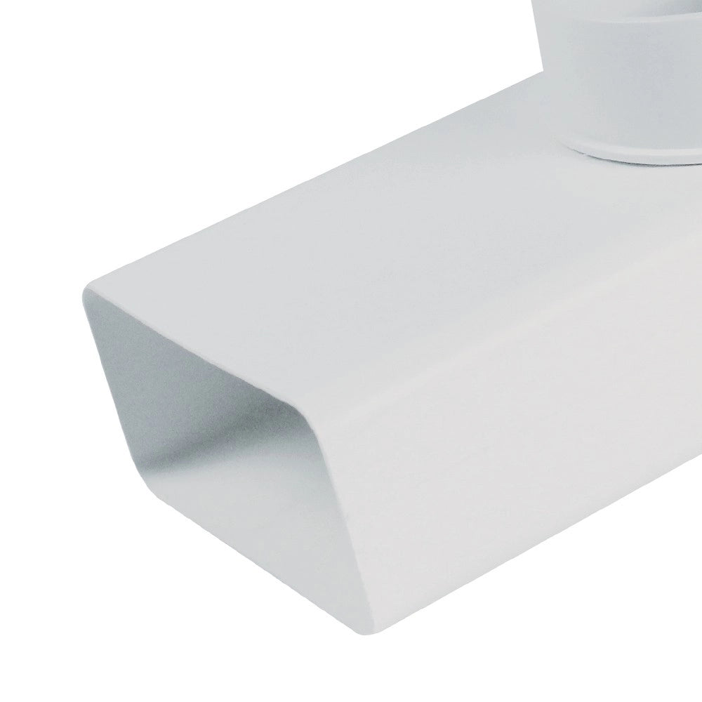 Raccordo a t rettangolare tondo 55x110-100 bianco per cappe