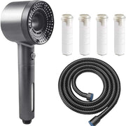 Douchekop universale con tubo - alta pressione anticarbonatazione - 1,5 m - grigio